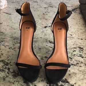 H&M Black strap heels
